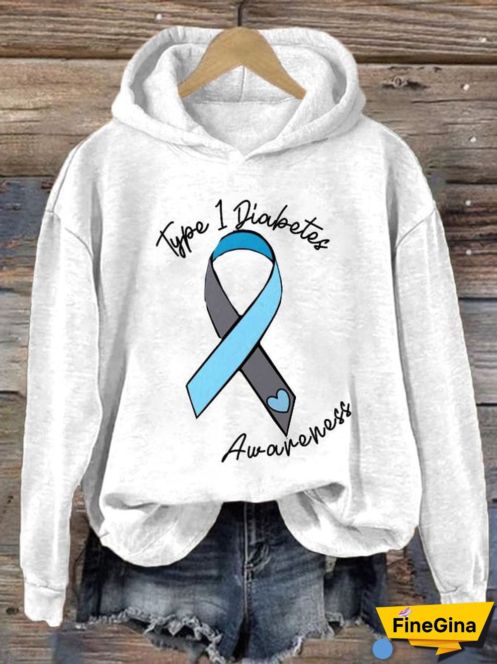 Women's Diabetes Awareness Long Sleeve Hoodie