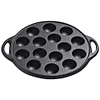 Cast Iron Grilling Pan Cooking Plate 15 Holes Nonstick Octopuses Meat Balls Mold
