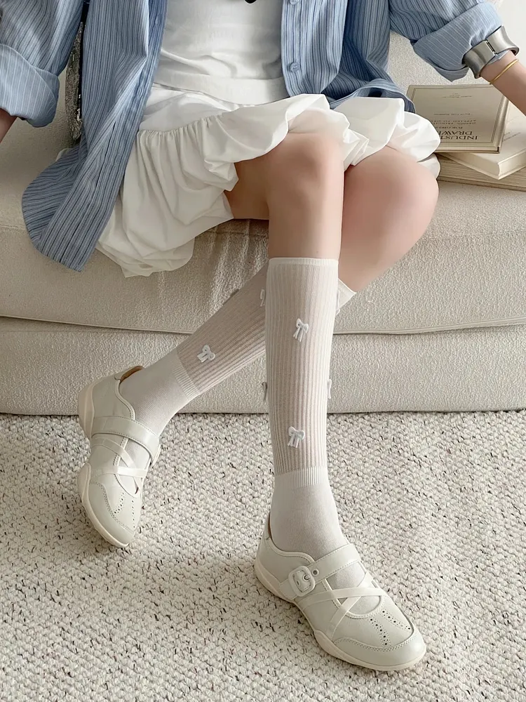 Pearl White Romantic Ballet Style Mary Jane Shoes