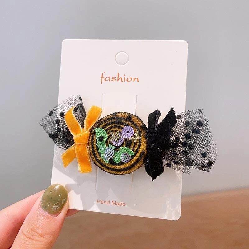 Halloween Cool Style Girl’S Pumpkin Cat Ghost Felt Hair Clip