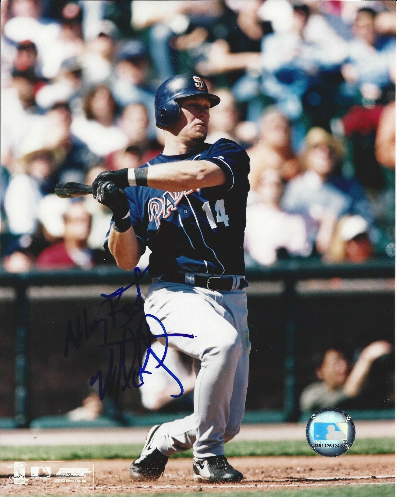 Mark Kotsay Autographed 8x10 San Diego Padres RareB576