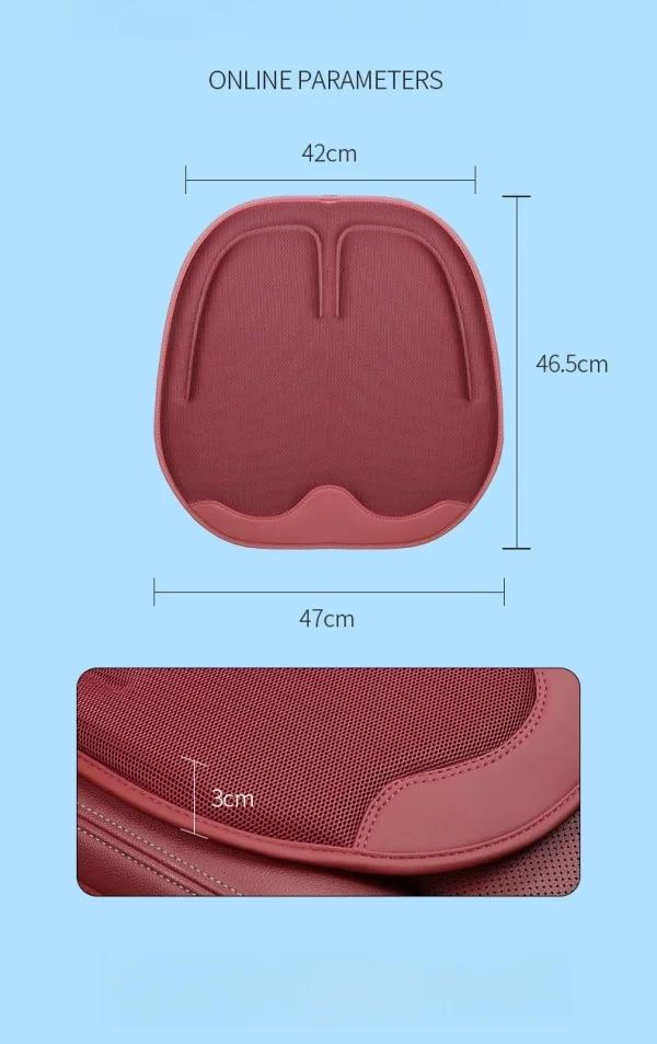 Car Seat Cushions For All Seasons Summer Ice Silk Breathable Non-slip Honeycomb Ventilation Cushions