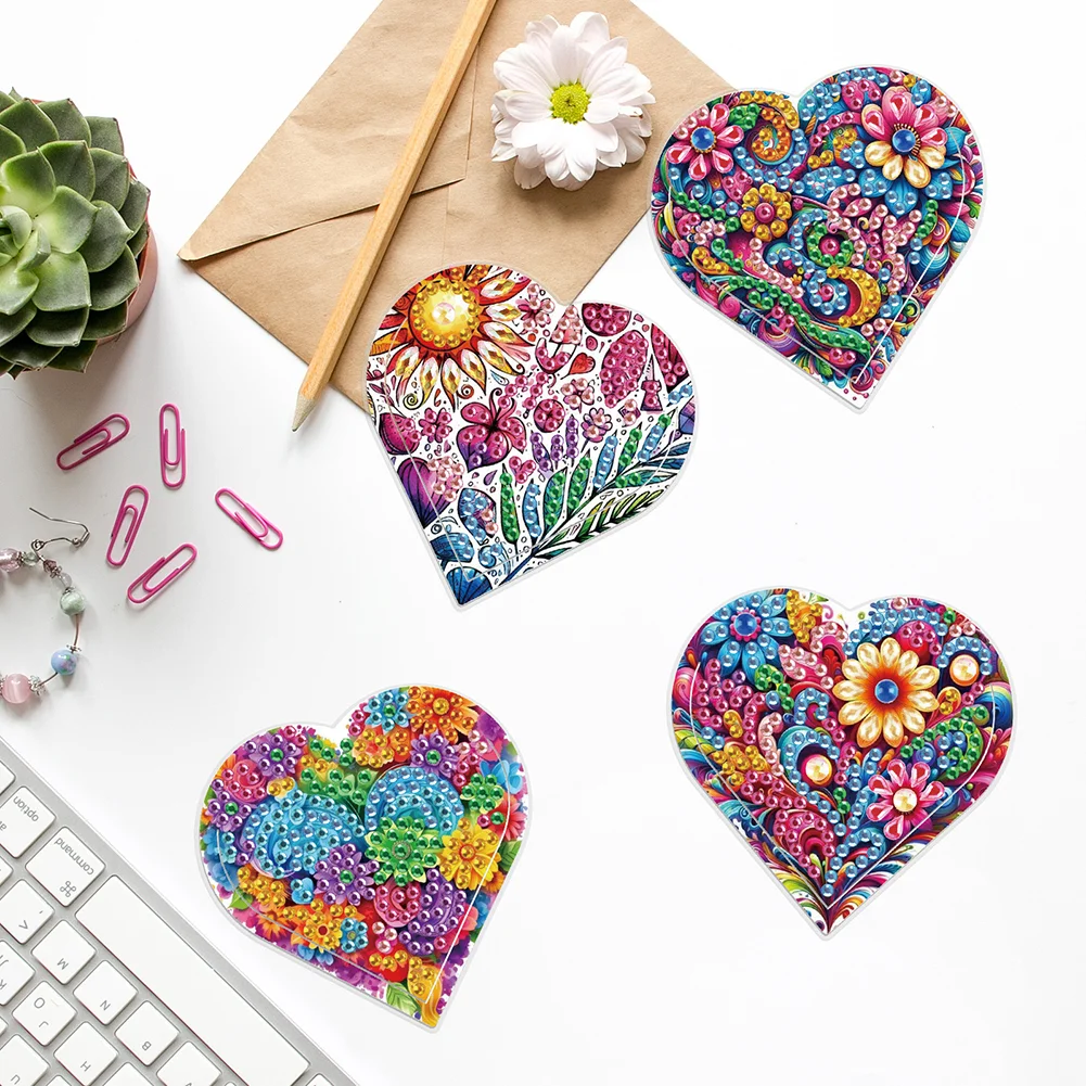 8 pcs Flower Women Diamond Painting Bookmarks Diamond Art Book Corner Kit