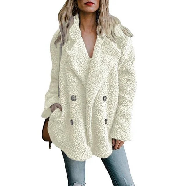 Women Jacket Fur Coat Winter Fleece Jacket Women Coat Female Jacket Plus Size Hooded Teddy Coat | IFYHOME