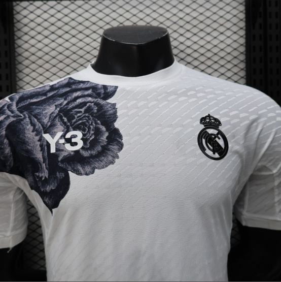 24/25 Real Madrid Y3 White Player Version Football T-Shirt Thai Quality