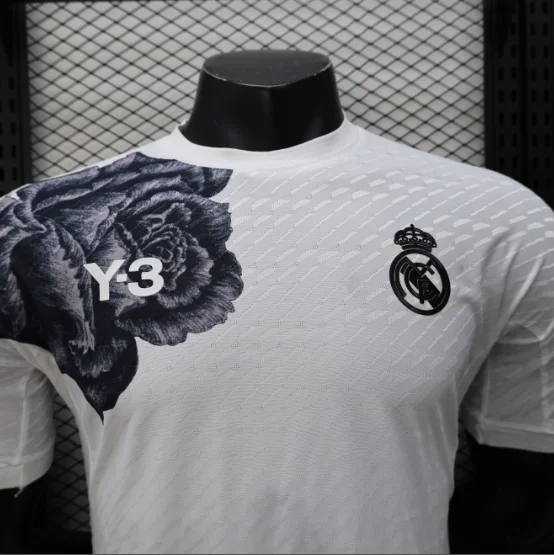 24/25 Real Madrid Y3 White Player Version Football T-Shirt Thai Quality