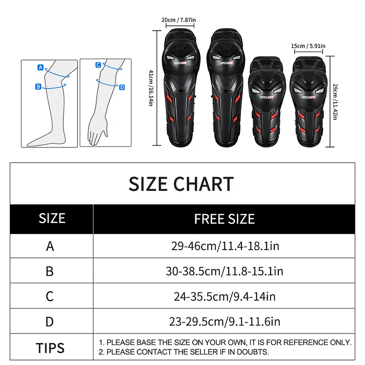 WOSAWE Men's Women's Motocross Suits Motorcycle Jacket Protective Knee  Elbow Pads Body Armor Vest Motorbike Cycling Protector Guards MTB MX ATV  Gear