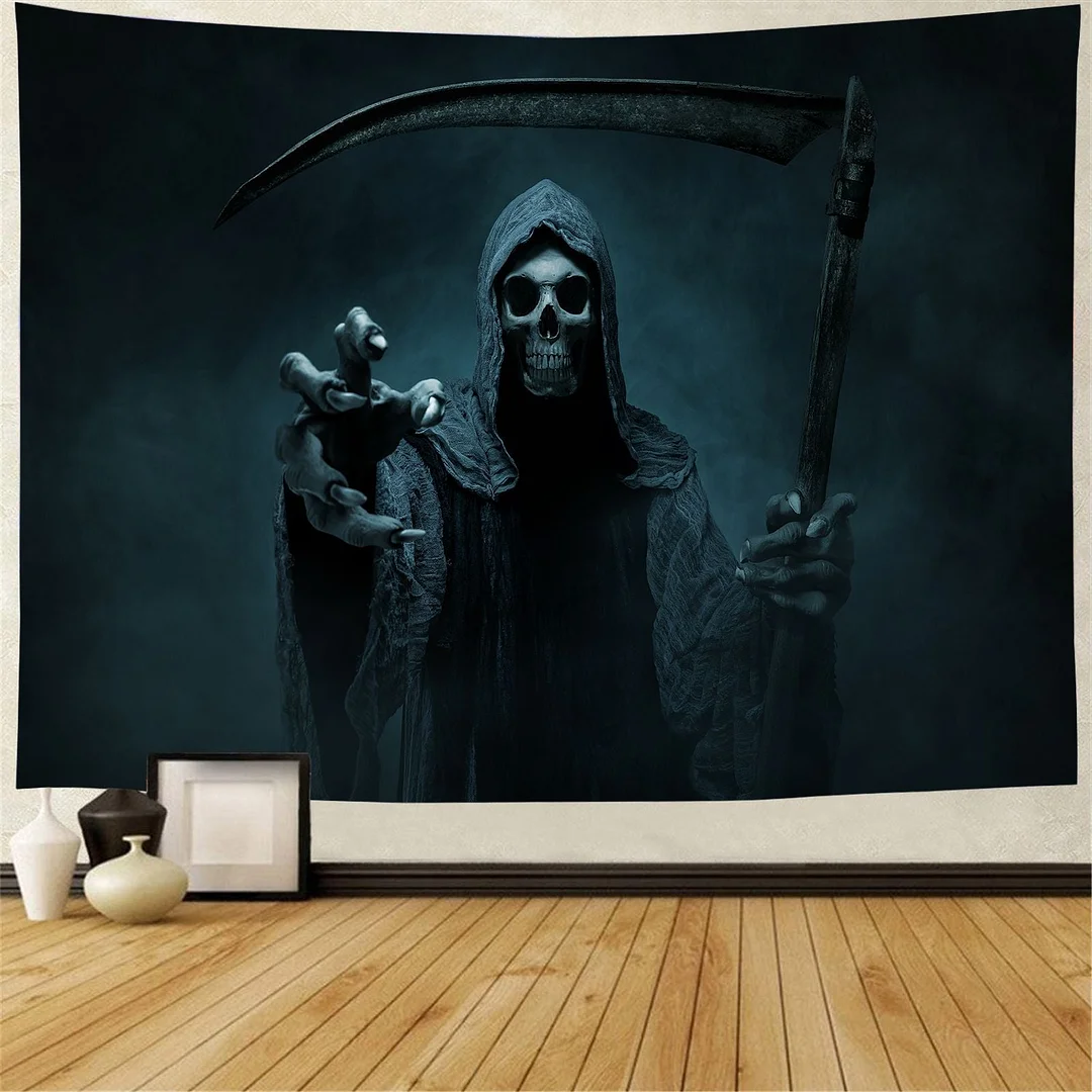 Halloween Pumpkin Lamp Wall Hanging Tapestry Bohemia Hippie Magic Castle Ghost Wall Blanket Decor Horrible Devil Bedspread Mat