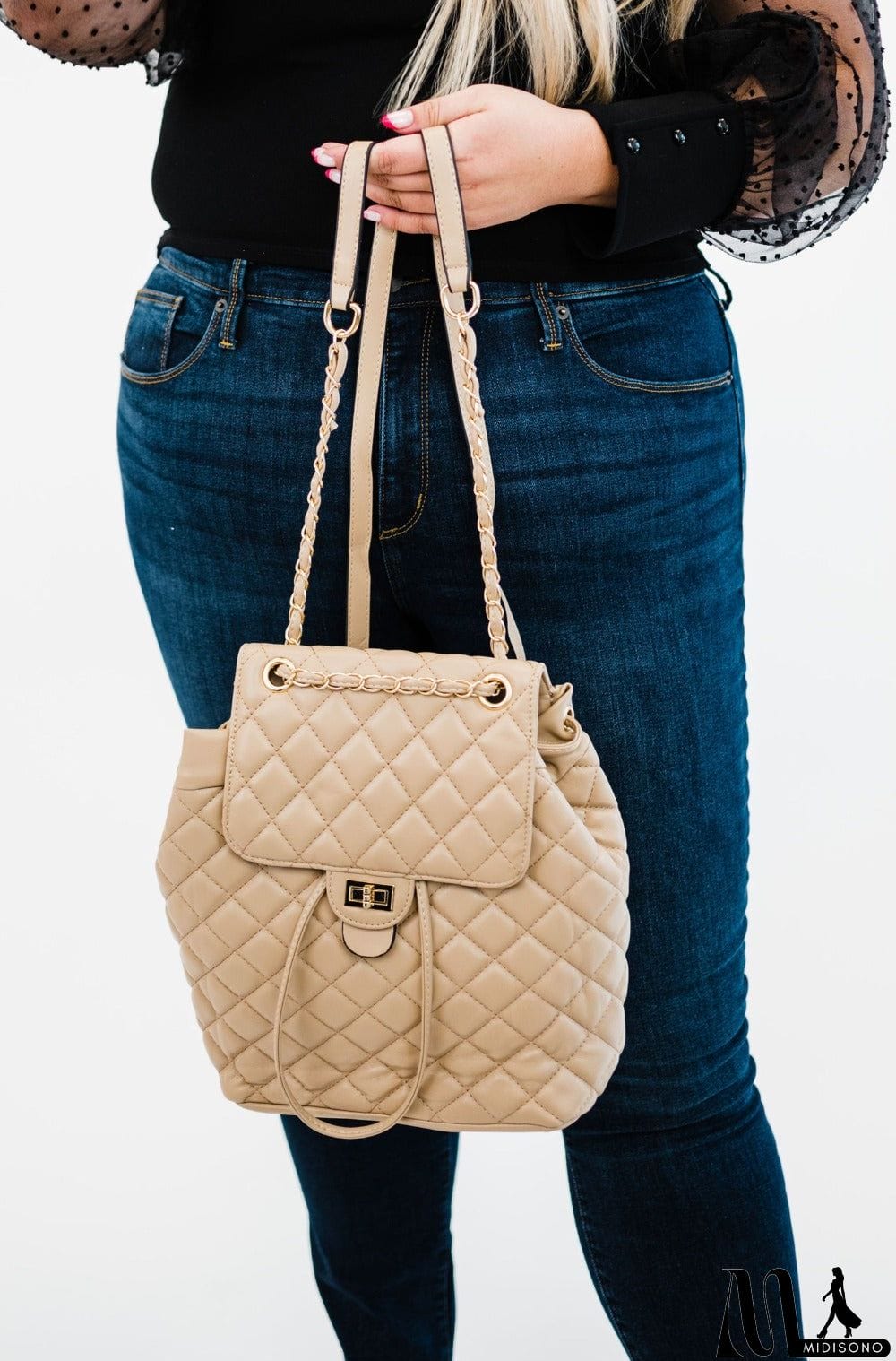 MidiSono - Quilted Convertible  Backpack