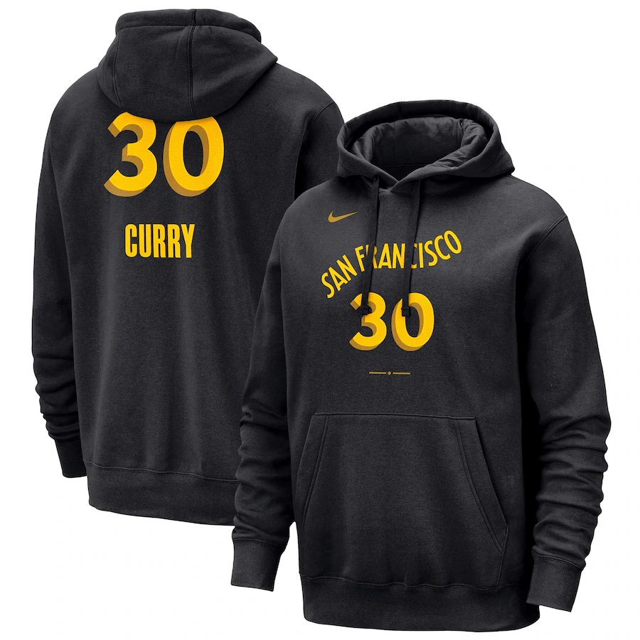 Golden State Warriors  City Edition Name & Number Hoodie - Stephen Curry - Mens mysite