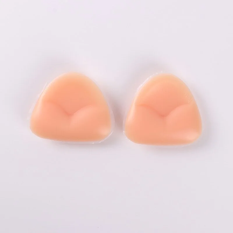 1 Pair Silicone Triangle Bikini Swimsuit Bra Insert Pads Push Up Bra Pads Pasties Invisable Breast Enhancer Lingerie