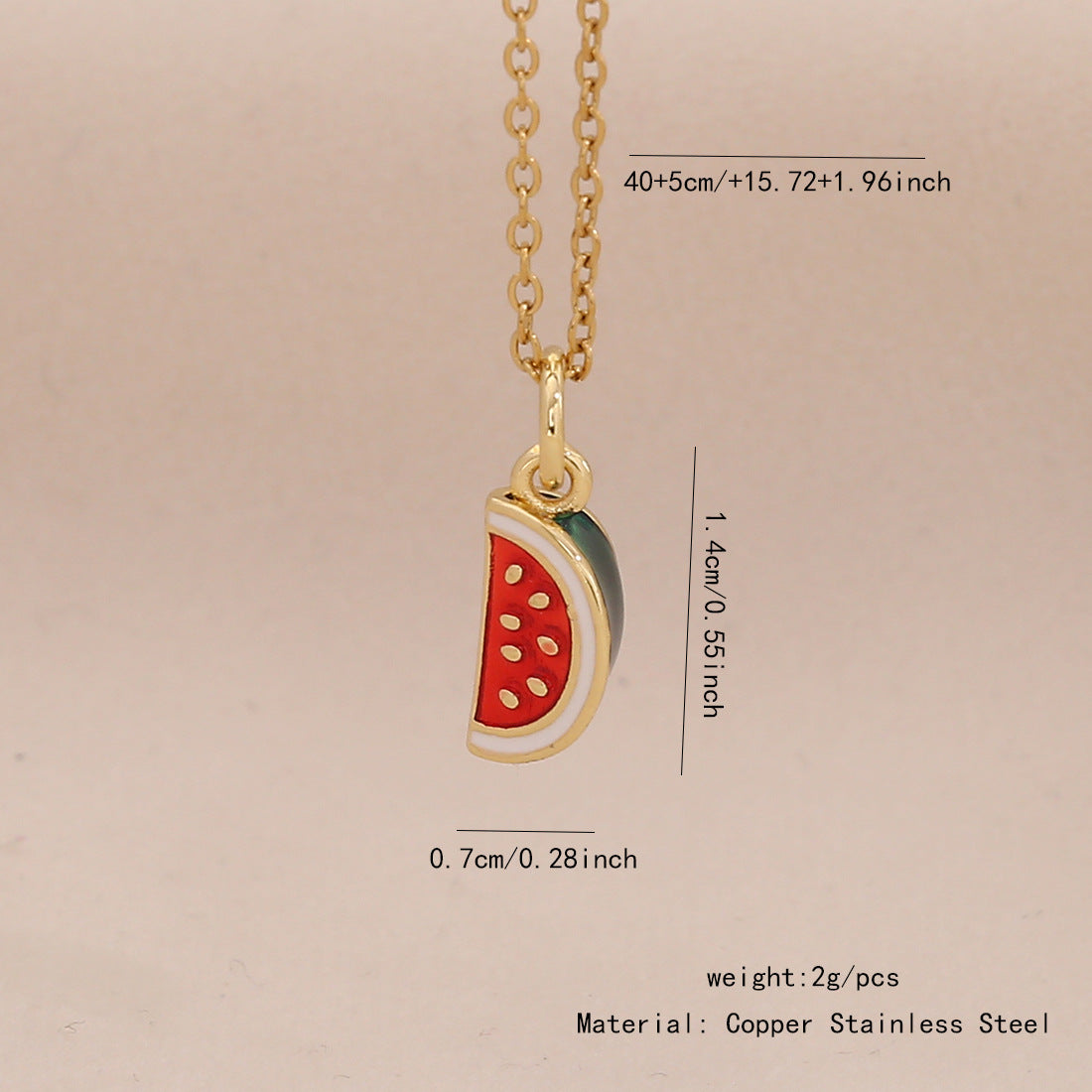 Cute Fruit Pendant Lips Red Pepper Necklace Fashion Stainless Steel N1513
