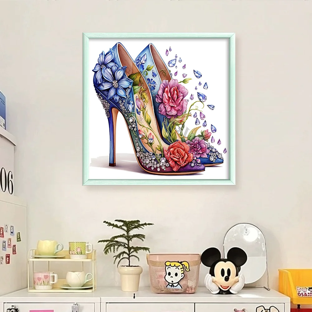11CT Full Stamped Cross Stitch - High Heel(Canvas|40*40CM)
