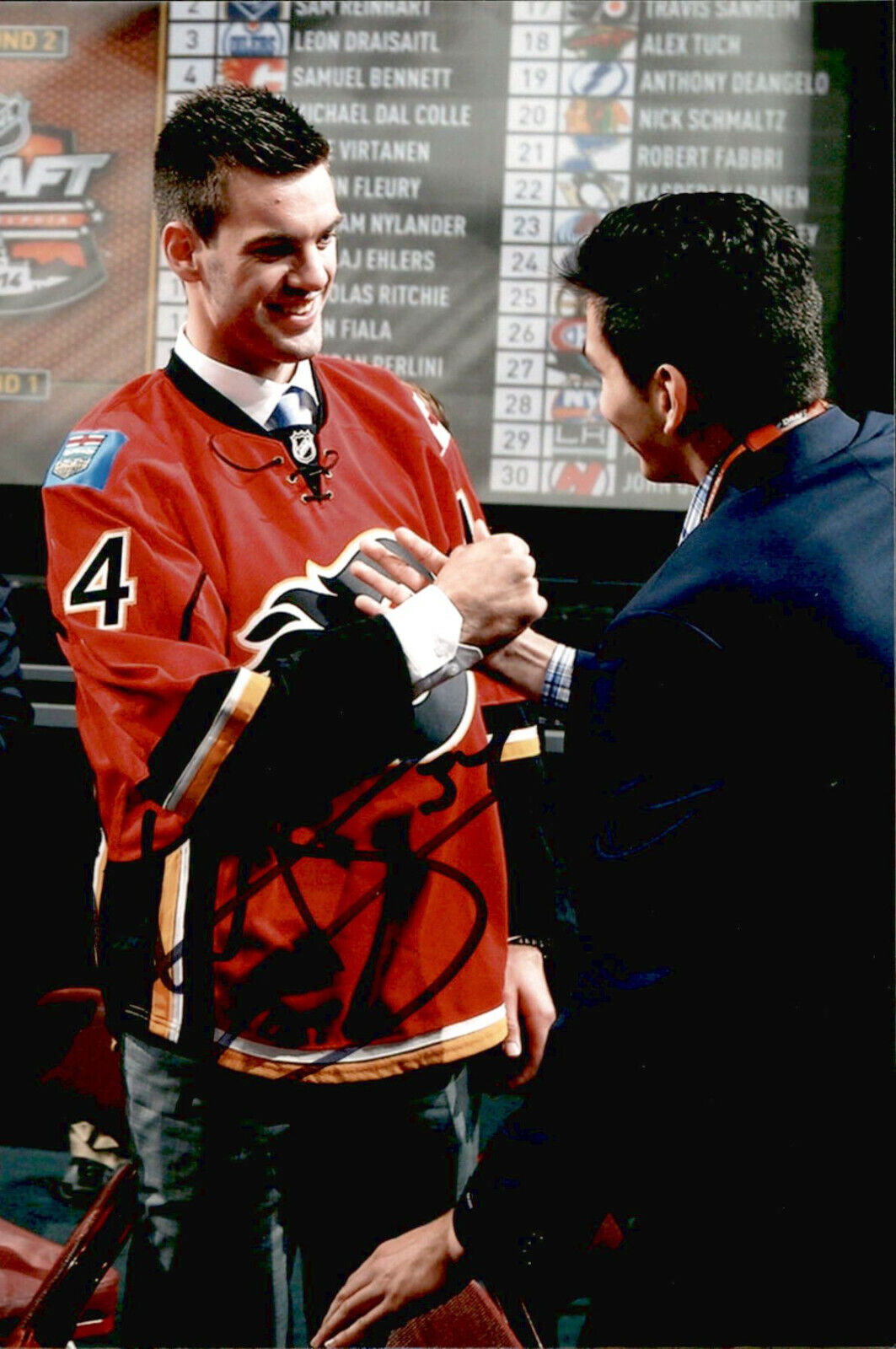 Hunter Smith SIGNED autographed 4x6 Photo Poster painting CALGARY FLAMES #7