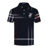 Casual Striped Lapel Business Polo Shirt