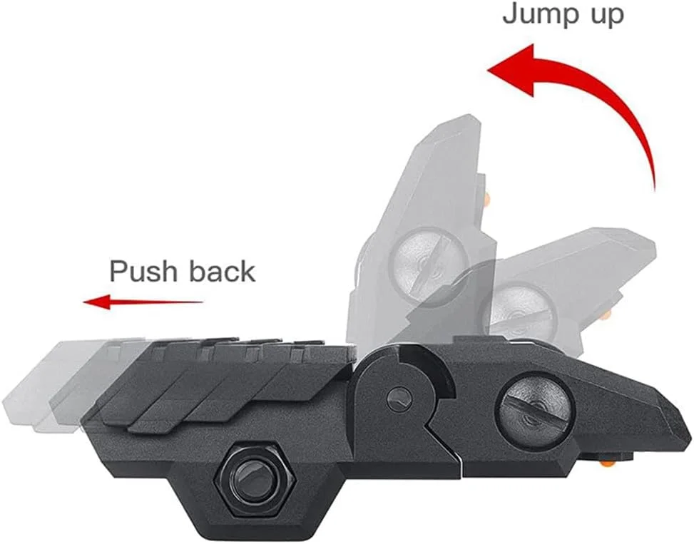 ohhunt&reg; Polymer AR-15 Flip up Front Rear Sight Back-Up Sight Kit
