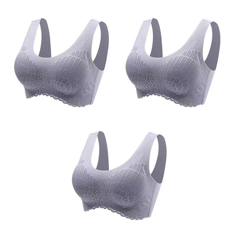 Billionm pcs/lot Women Latex Bra Seamless Bras For Women Underwear Push Up No Trace Bralette With Pad Vest Comfort Top Sport Bra