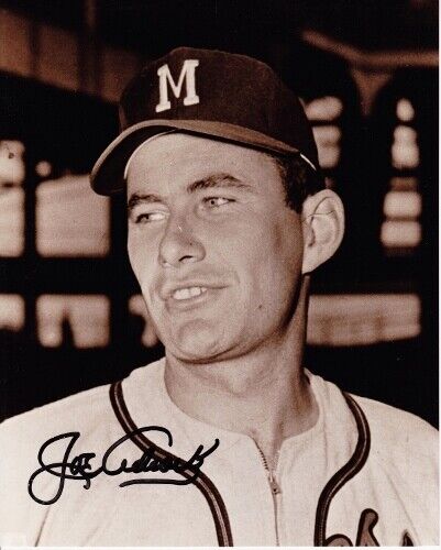 Joe Adcock Signed - Autographed Milwaukee Braves 8x10 inch Photo Poster painting - Died 1999