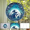 2D Flat DIY Hanging Diamond Art Kits Rhinestone Home Window Pendants (Girl)