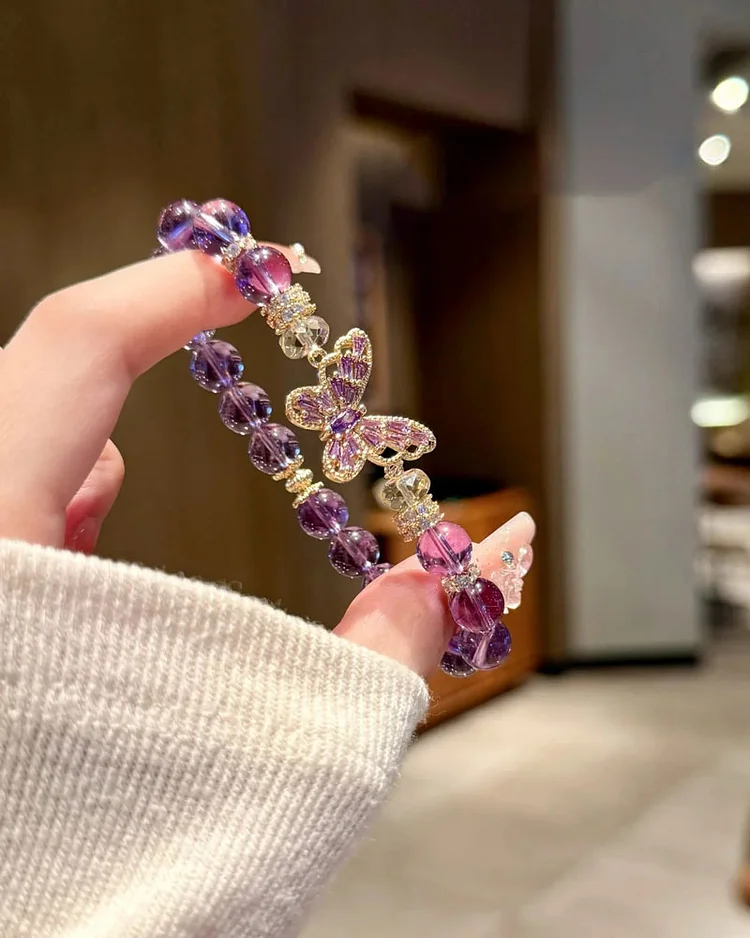Natural Amethyst Bracelet | Relieve Anxiety · Enhance Intuition · Attract Positive Energy