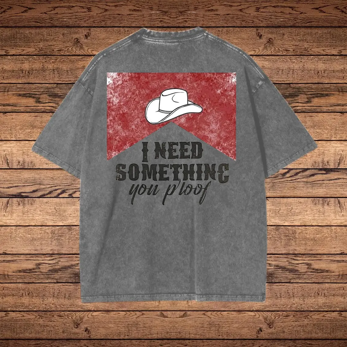 Cowboy Hat Graphic Print Washed T-shirt