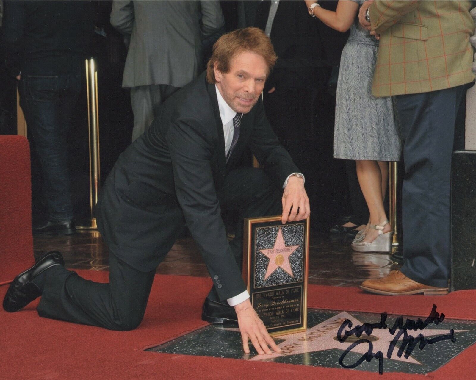 JERRY BRUCKHEIMER SIGNED AUTOGRAPH 8X10 Photo Poster painting HOLLYWOOD STAR OF FAME