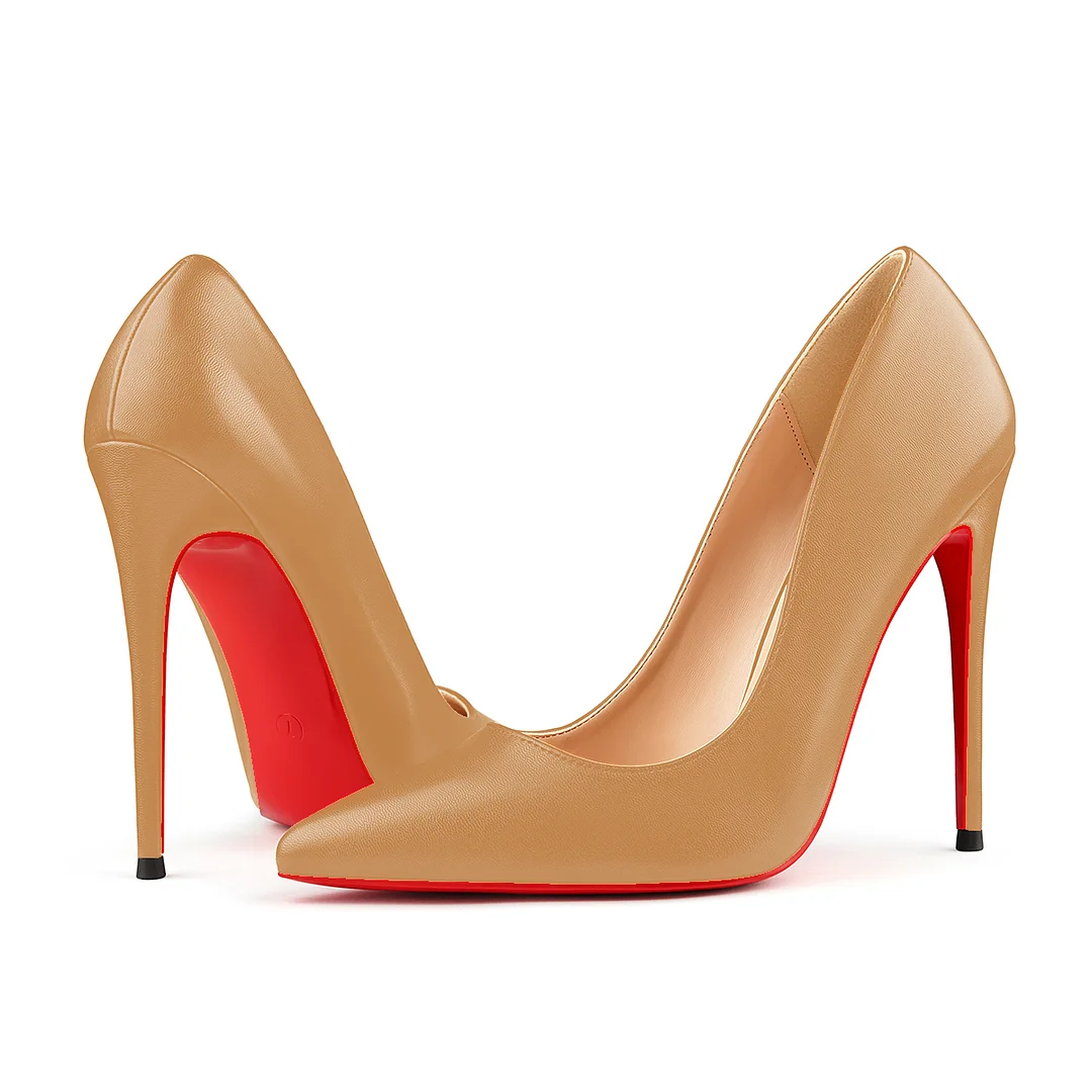 120mm Women's Red Bottom High Heels Party Wedding Matte Pumps-MERUMOTE