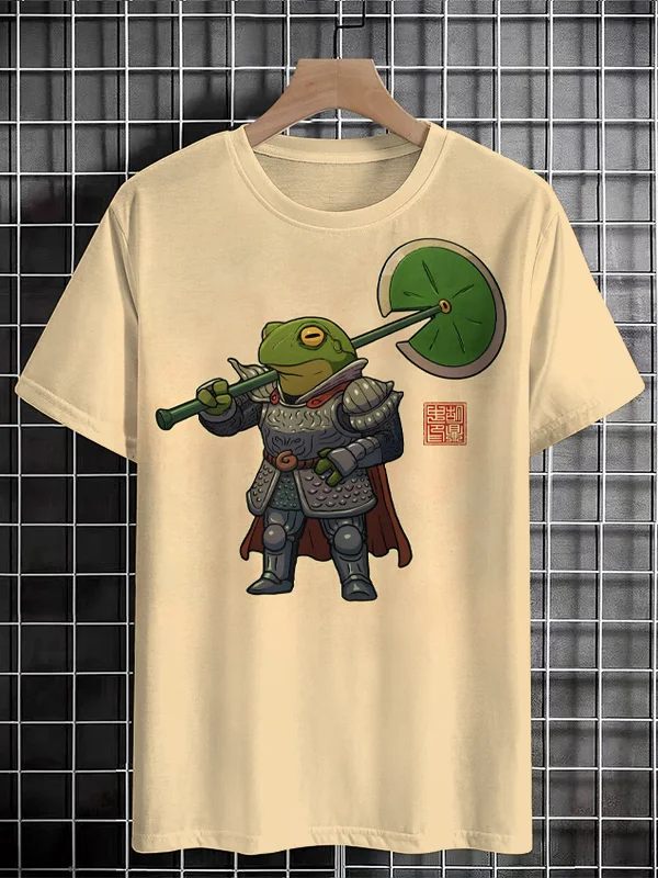 Men's Frog Warrior Graphic Print T-Shirt