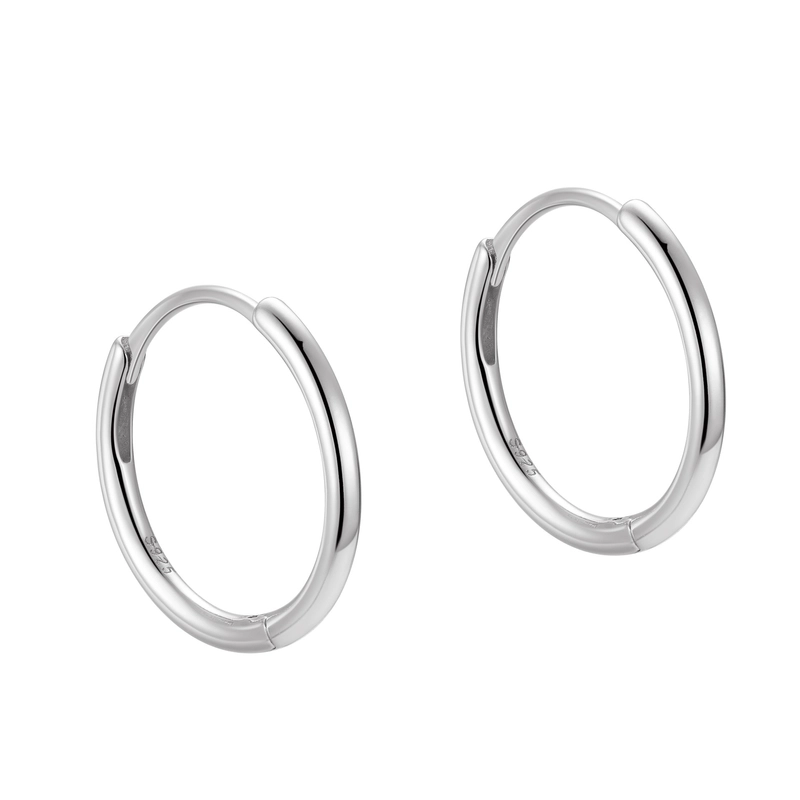 Minimalist Geometric Round Ring Plating 925 Sterling Silver Earrings