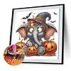 Diamond Painting - Partial Special Shaped Drill - Halloween Elephant(Canvas|30*30cm)