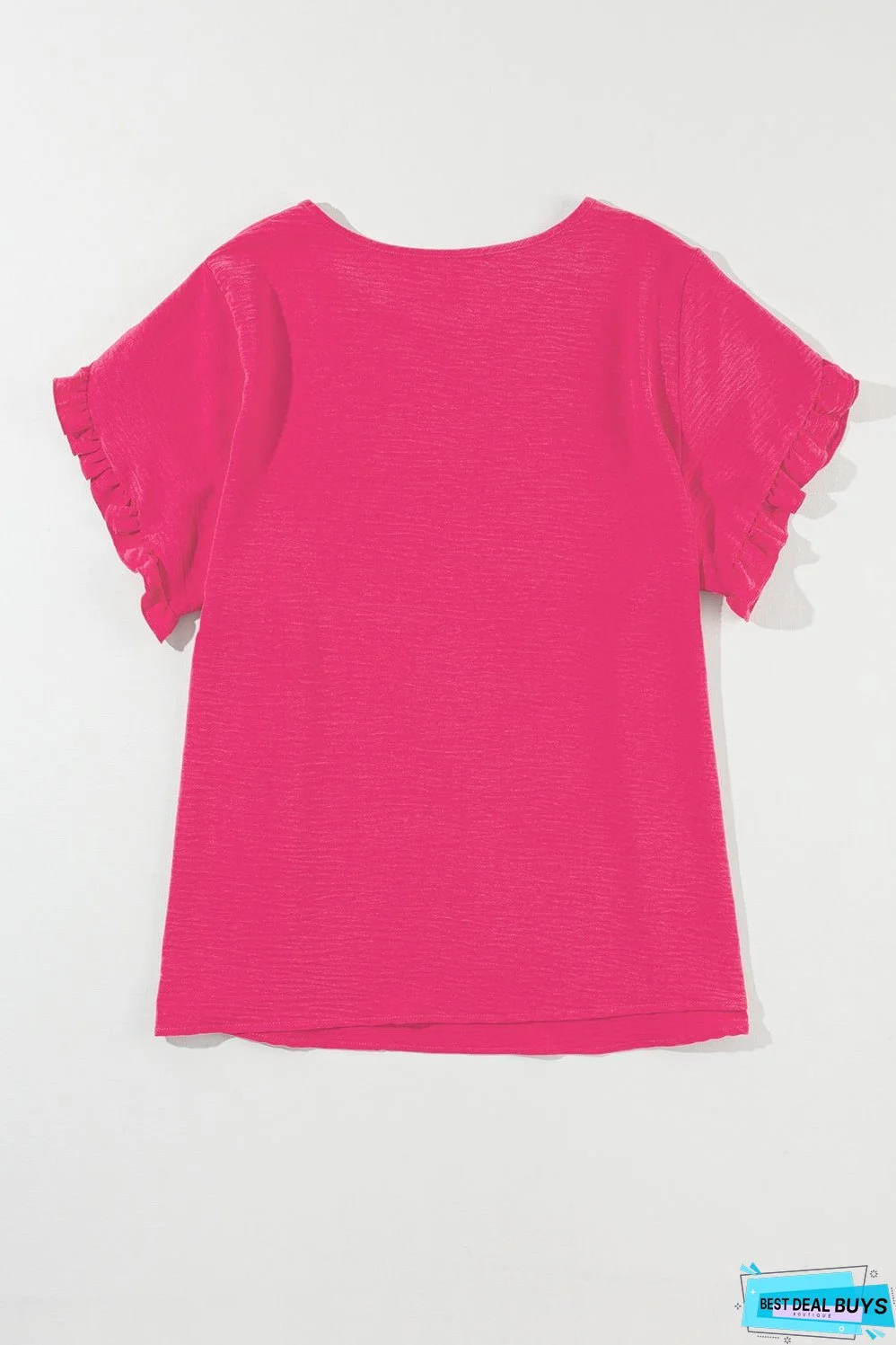 Ruffled Short Sleeve Plus Size Top