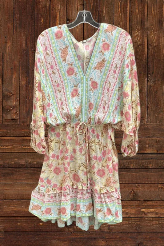 Bohemian Long Sleeve Chiffon Beach Dress