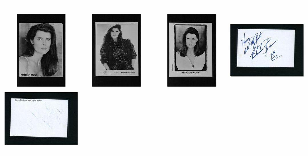 Kimberlin Brown - Signed Autograph and Headshot Photo Poster painting set - Bold & the B.