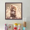 >SALE<Full Embroidery Eco-cotton Thread 11CT Printed Bear Cross Stitch Kit 40x40cm
