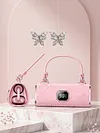BT Clip-On Wireless Headphones Handbag Style Open-Ear Headphones with LED Digital Display for Women Girl Work Fitness Sport Gift