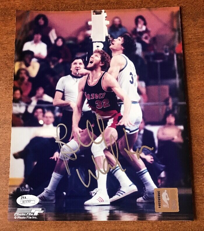 BILL WALTON TRAILBLAZERS SIGNED 8X10 Photo Poster painting JSA COA AUTHENTICATION