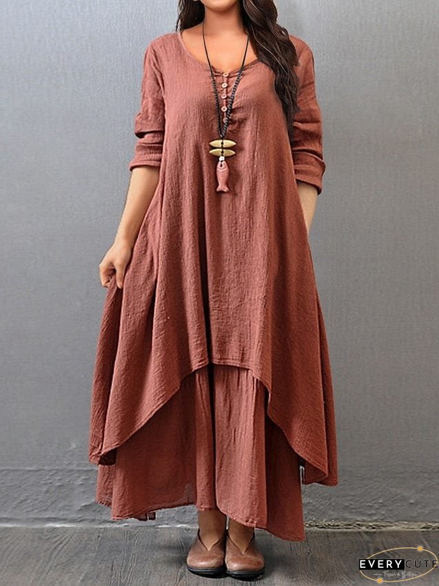 Layered Casual Maxi Dress