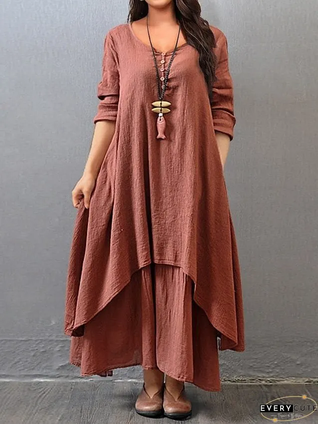 Layered Casual Maxi Dress