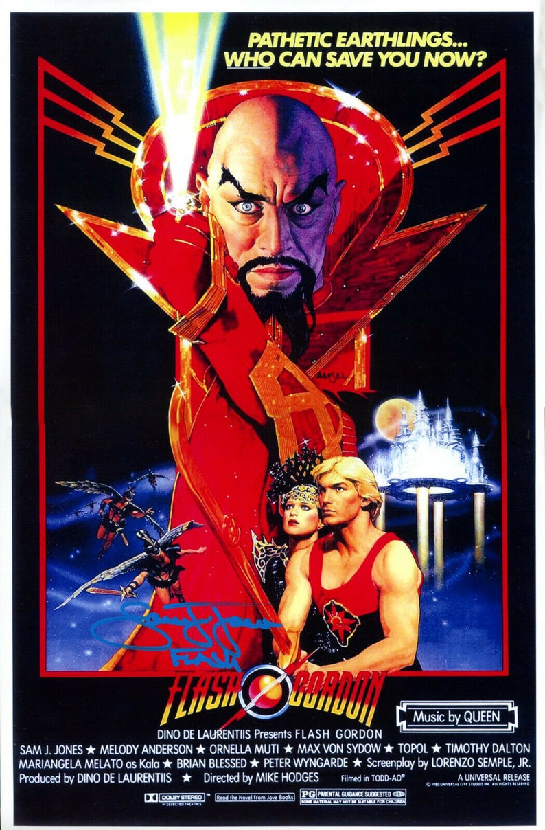 Sam j. jones signed autographed 11x17 flash gordon poster