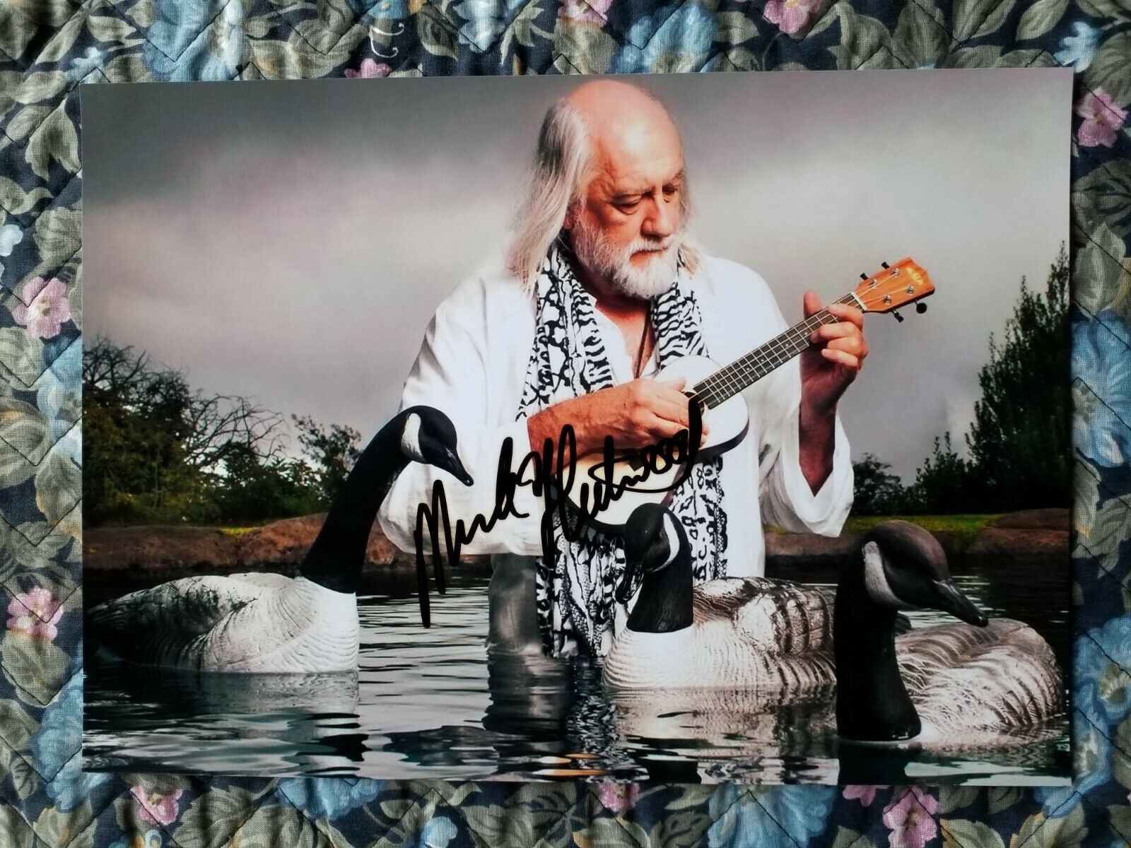 MICK FLEETWOOD AUTHENTIC SIGNED AUTOGRAPH 8.2 X 11.7 Photo Poster painting - Fleetwood Mac