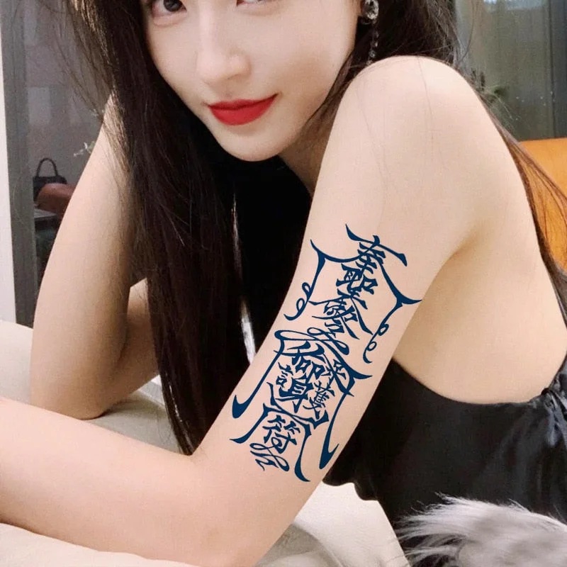 Juice Ink Tattoos Body Art Lasting Waterproof Temporary Tattoo Sticker Scorpion Snake Tatoo Arm Fake Sun Tatto Women Men