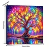 (Framed)Diamond Painting -DIY Round Drill Tree of Life with Frame(25x25cm)