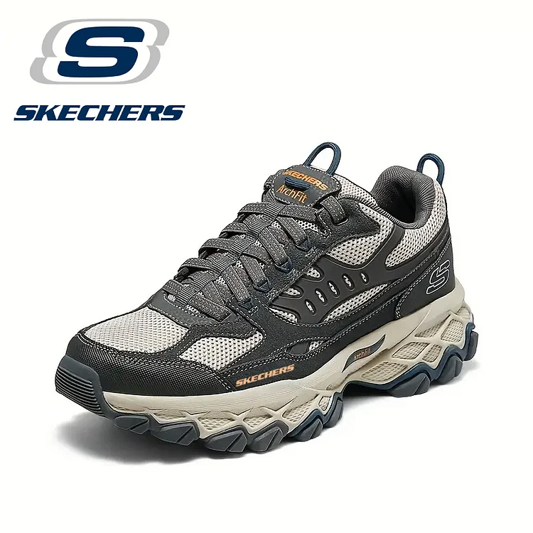 Całoroczne buty turystyczne marki Skechers dla mężczyzn &ndash; antypoślizgowe, wysokiej jakości, lekkie buty trekkingowe z grubą podeszwą zapewniającą amortyzację i oddychalność.