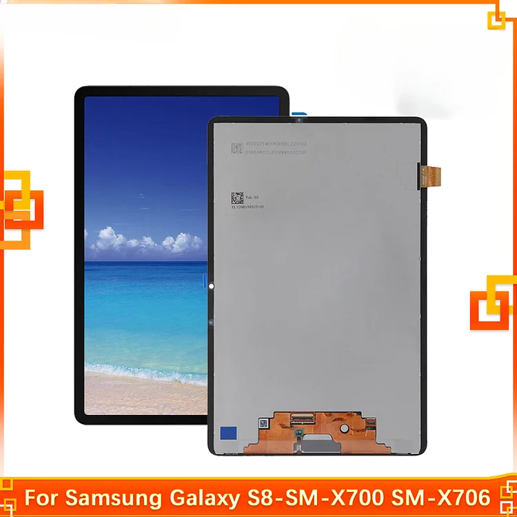 11'' Display For Samsung Galaxy Tab S8 SM-X700 SM-X706 X706B X706N X706U LCD Touch Screen Digitizer Assembly Replace Part Tested