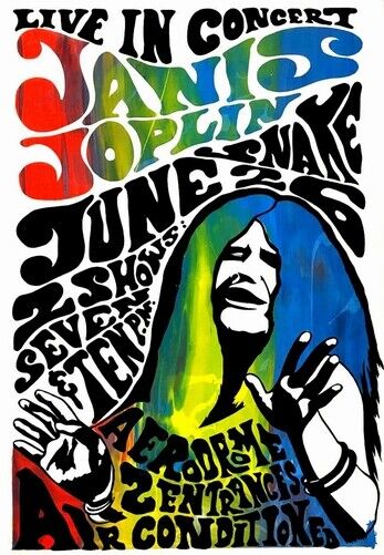 JANIS JOPLIN POSTER - LIVE IN CONCERT - Photo Poster painting QUALITY INSERT -  POSTAGE!