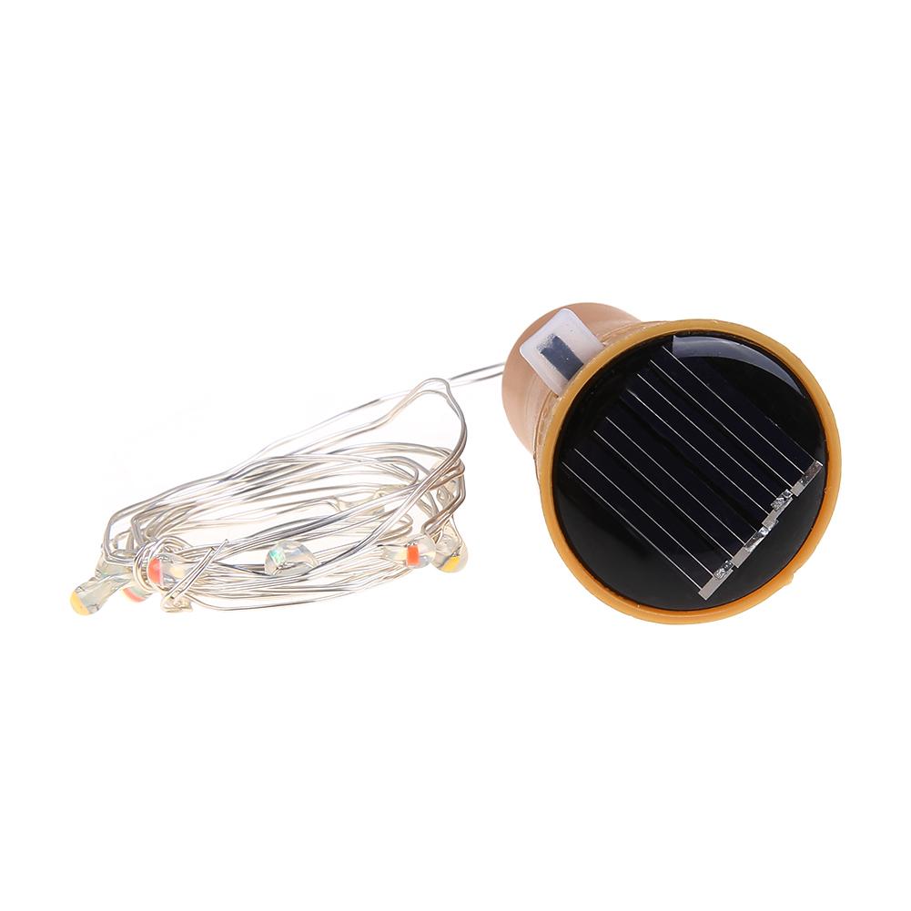 

3pcs 1m 10 LED Bottle Cork Shaped Light Solar Power Light Christmas Decor, White, 501 Original