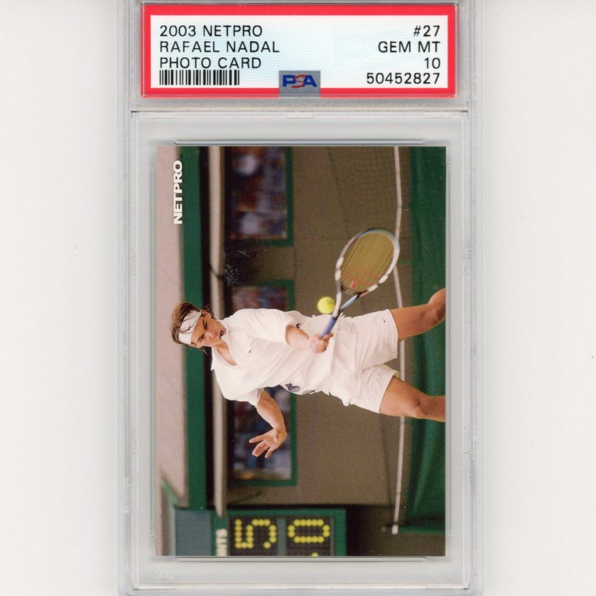 Graded 2003 Netpro RAFAEL NADAL #27 Photo Poster painting Card Rookie Tennis Card PSA 10 Mint