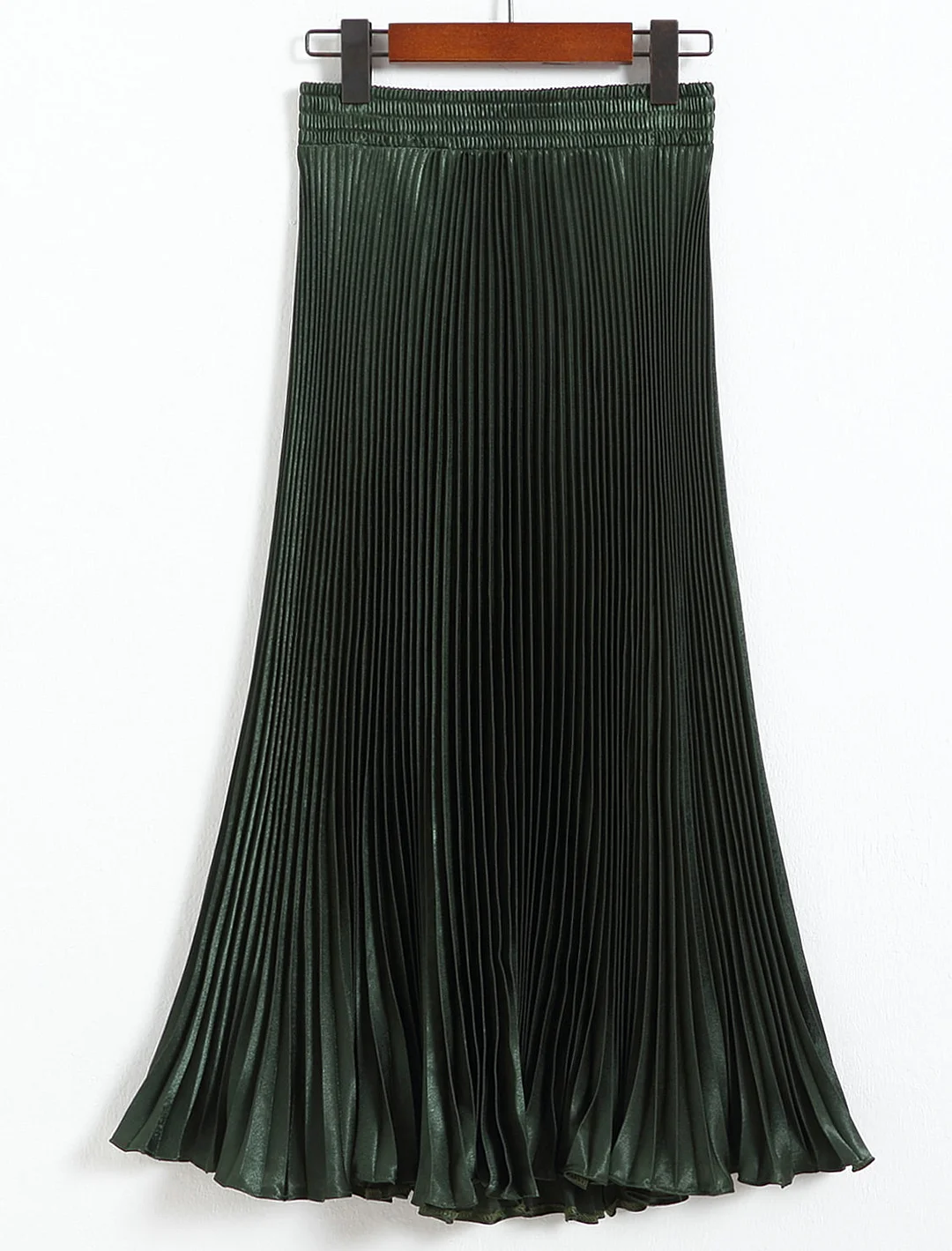 Nigikala Nigikala Luster Polyester Pressure Folded Half Skirt Original Single Long Skirt Silk Clear Silk #8035