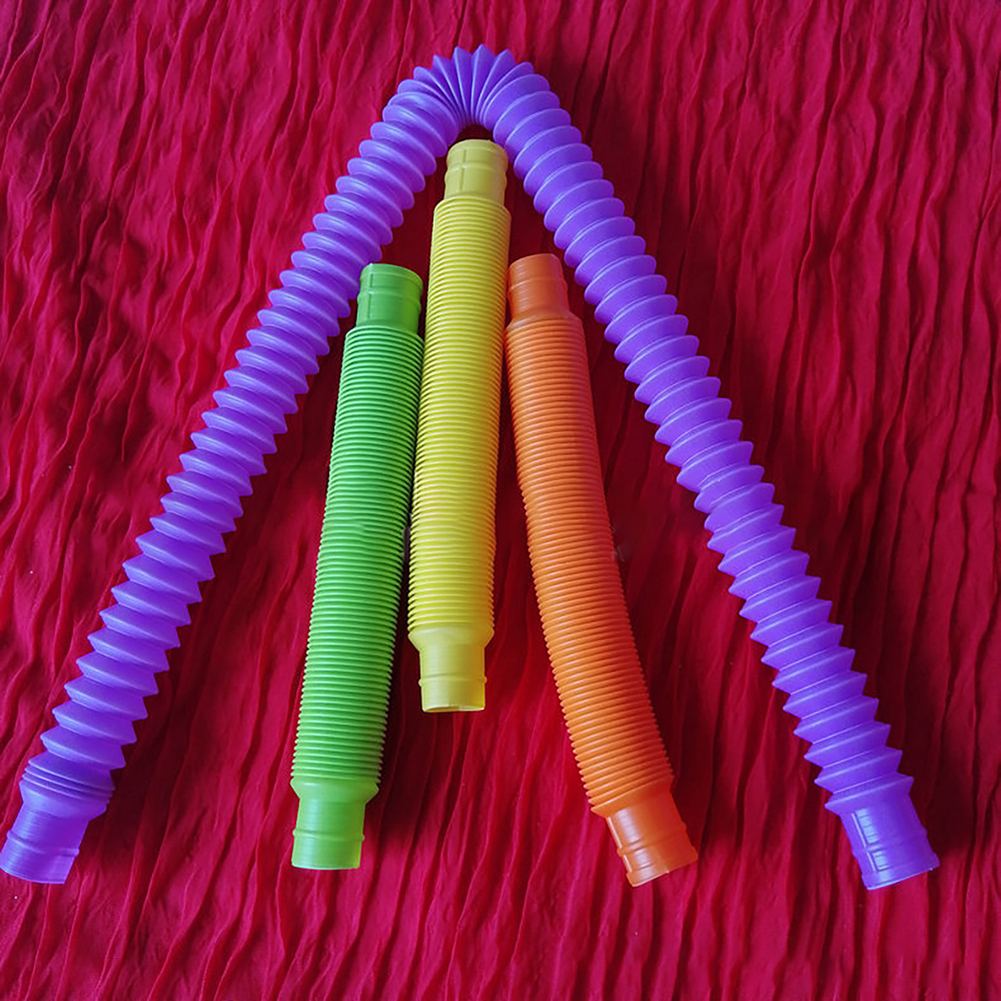 

Pop Tubes Fidget Toys Plastic Corrugated Pipe Autism Sensory Toys Random, 501 Original
