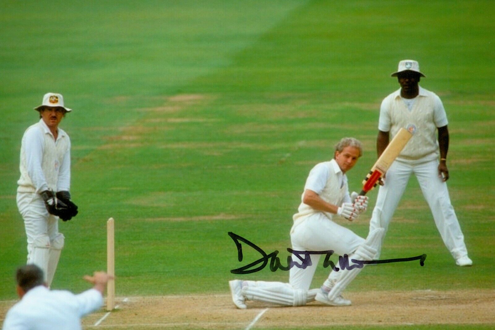 David Gower Hand Signed 6x4 Photo Poster painting England Cricket Ashes Genuine Autograph + COA